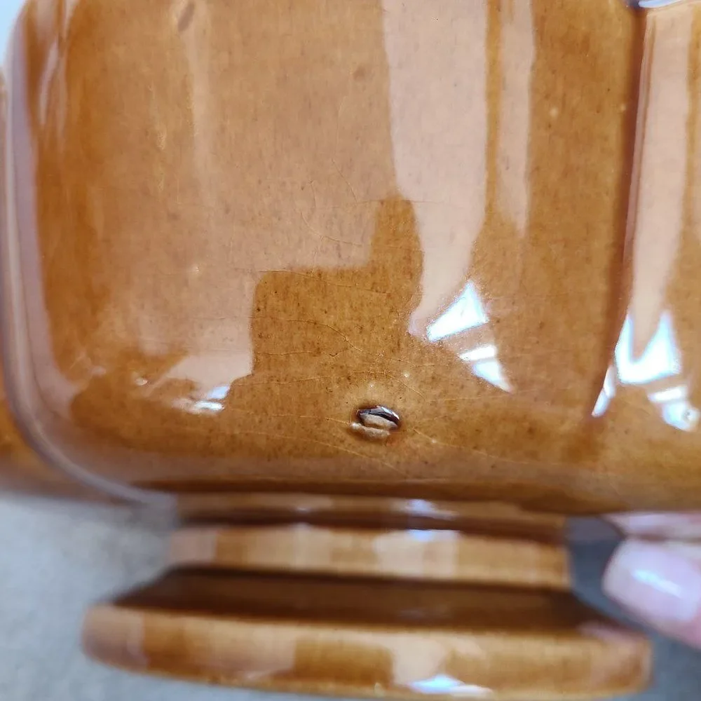 Vintage Haeger #216 Scalloped Planter Floral Petal Ceramic Glazed Pottery